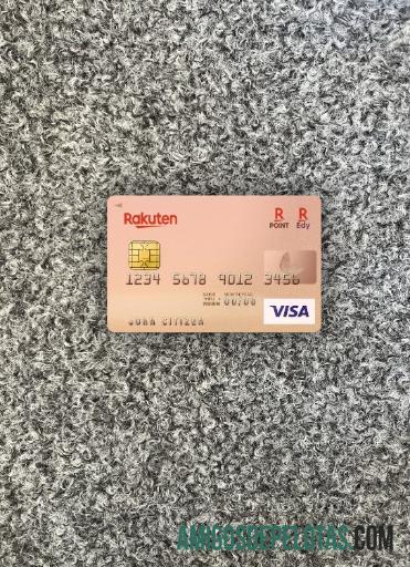 Cartão Visa do Japão Rakuten Bank Photolook Front amostra